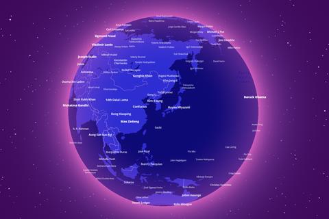 „Notable People Map“: Kreative Köpfe und kuriose Karten